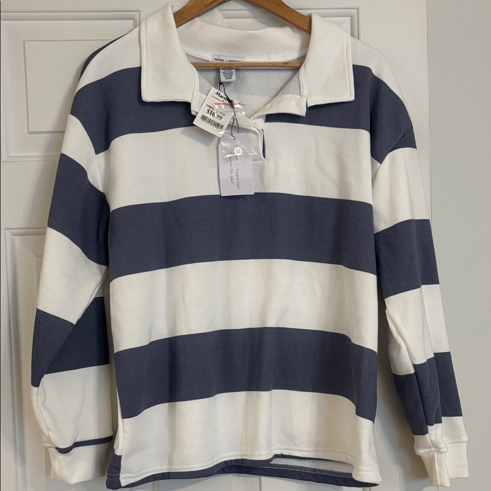 Striped Long Sleeve Polo Shirt